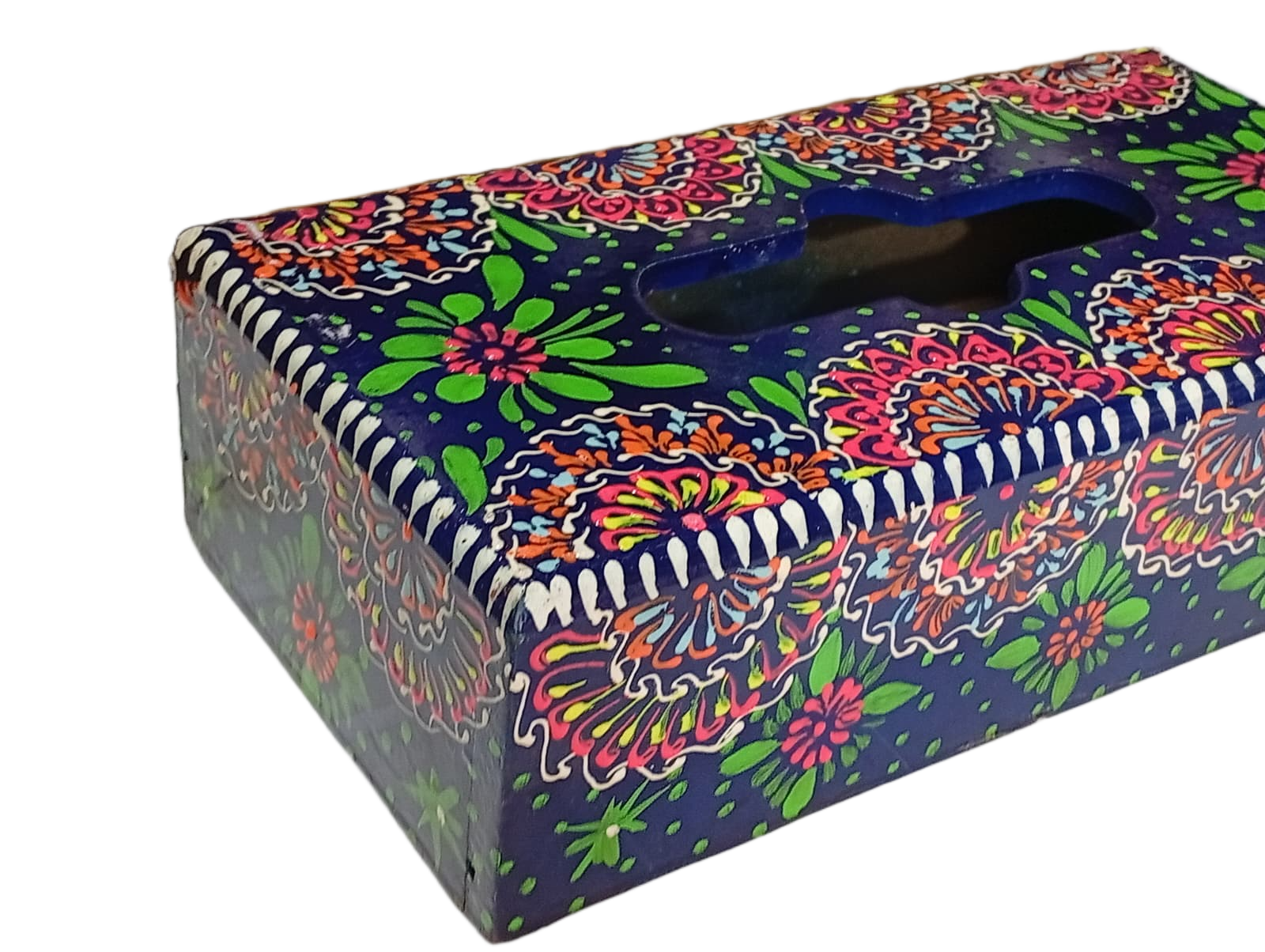 Truck Art Hand-Painted Tissue Box – Traditional Decorative Wooden Cover - Image 7