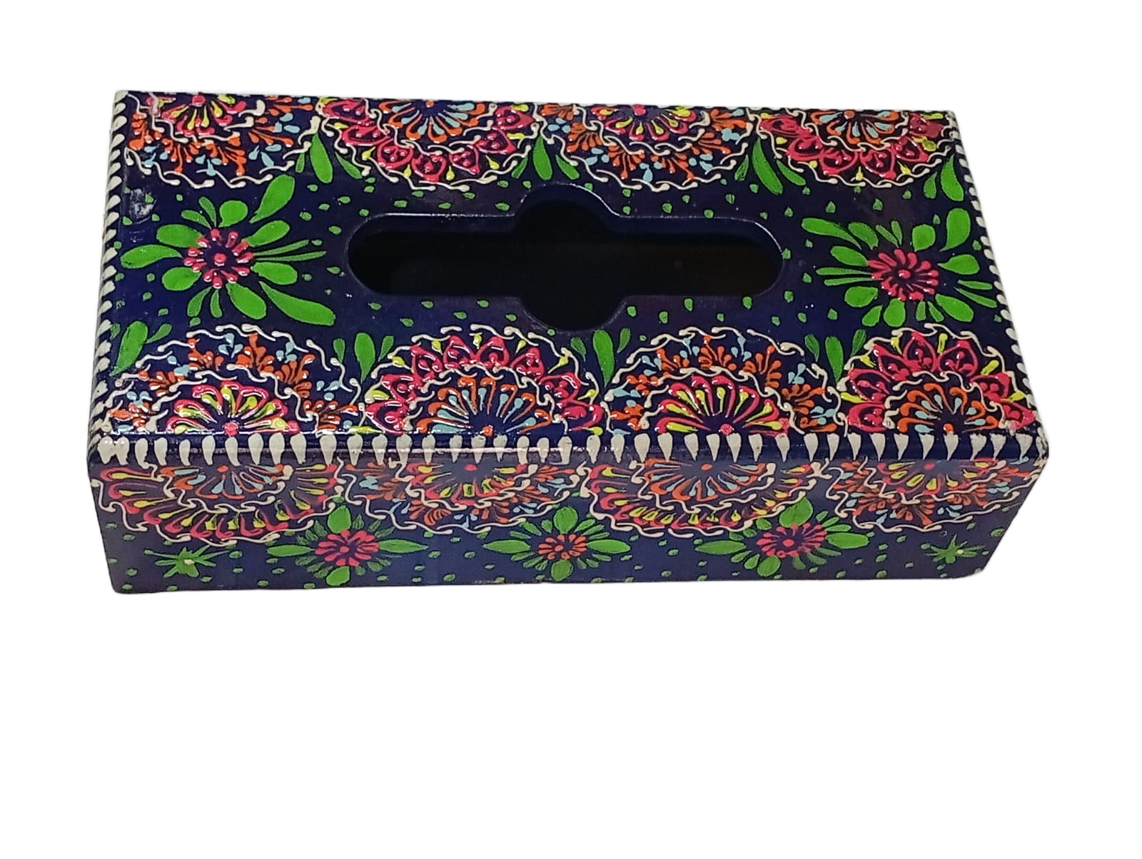 Truck Art Hand-Painted Tissue Box – Traditional Decorative Wooden Cover - Image 5