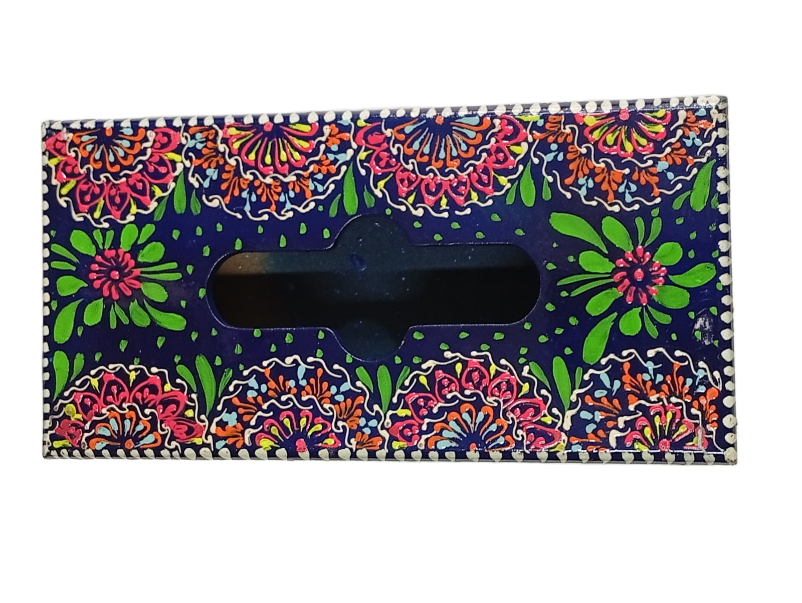 Truck Art Hand-Painted Tissue Box – Traditional Decorative Wooden Cover - Image 3