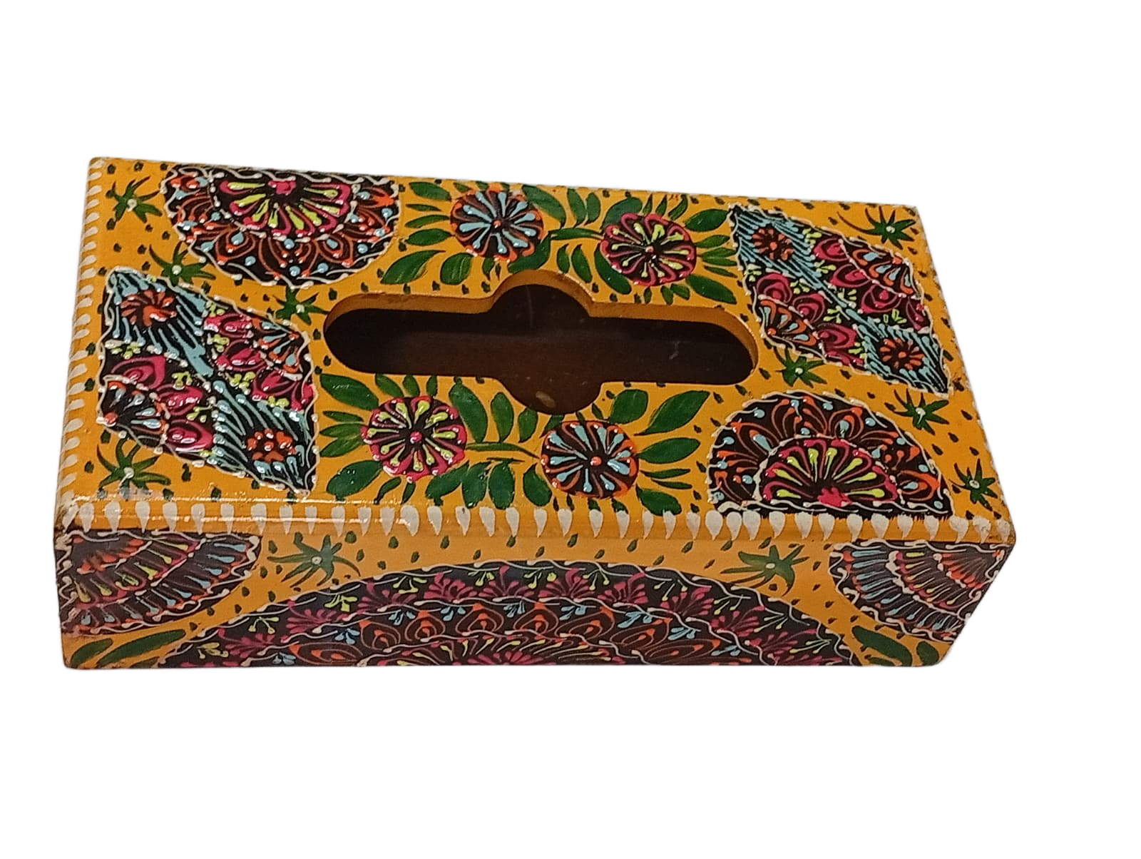 Truck Art Hand-Painted Tissue Box – Traditional Decorative Wooden Cover - Image 7
