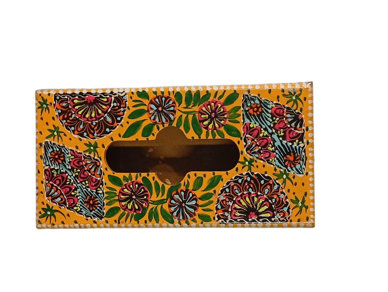 Truck Art Hand-Painted Tissue Box – Traditional Decorative Wooden Cover - Image 4