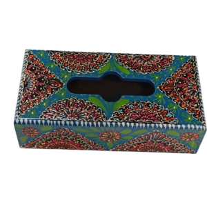 Truck Art Hand-Painted Tissue Box – Traditional Decorative Wooden Cover