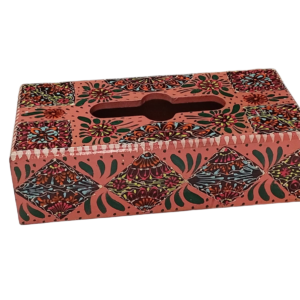Truck Art Hand-Painted Tissue Box – Traditional Decorative Wooden Cover