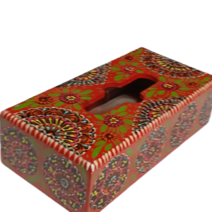 Truck Art Hand-Painted Tissue Box – Traditional Decorative Wooden Cover