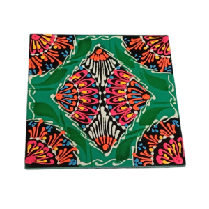 Truck Art Tea Coaster Set of 6 with Holder – Handmade Traditional Pakistani Design