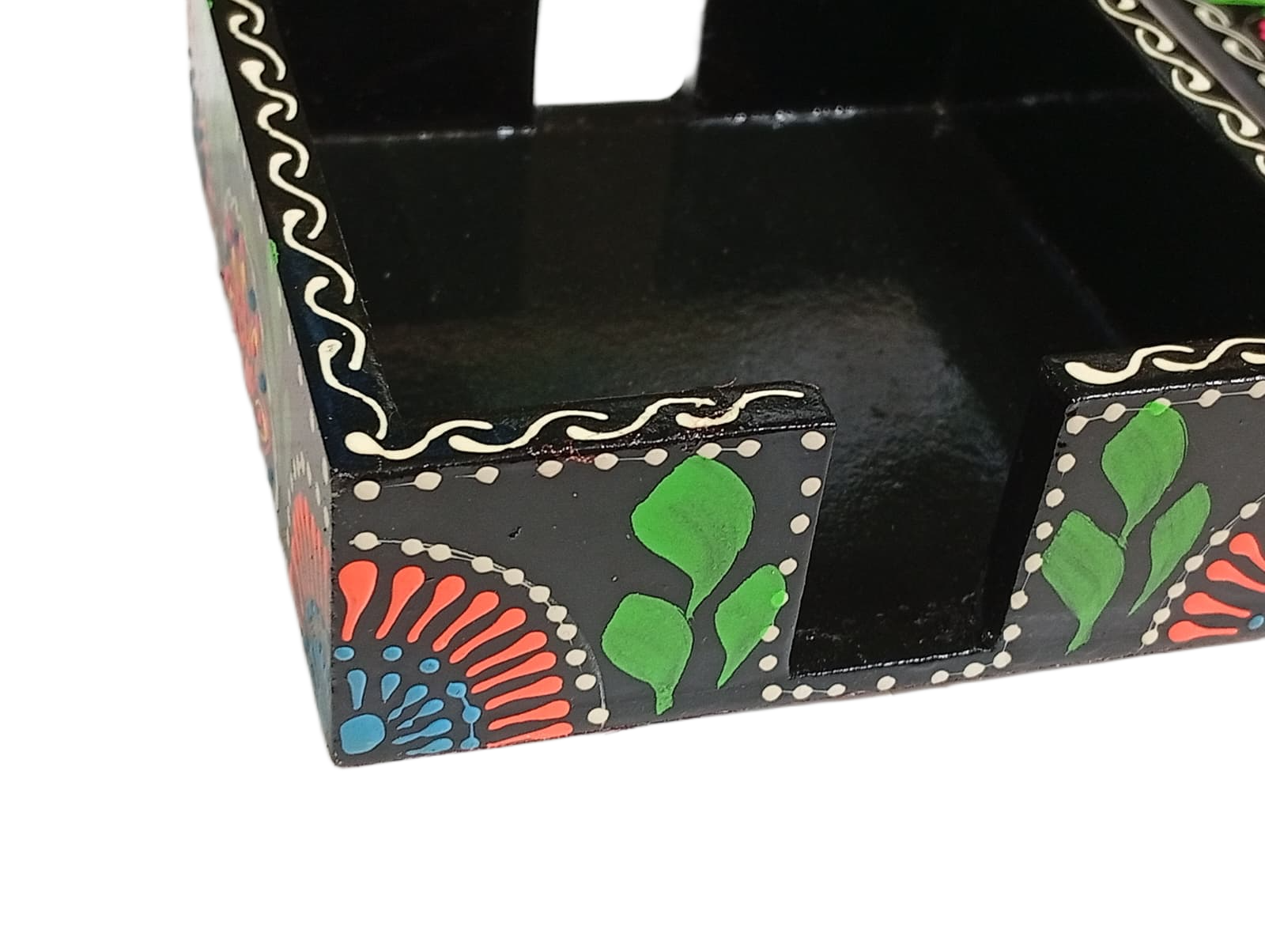Truck Art Tea Coaster Set of 6 with Holder – Handmade Traditional Pakistani Design - Image 6
