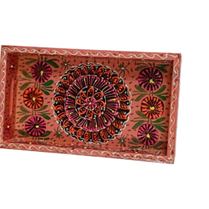 Handcrafted Bundi Decorative Serving Tray – Length: 24 cm × Width: 14 cm