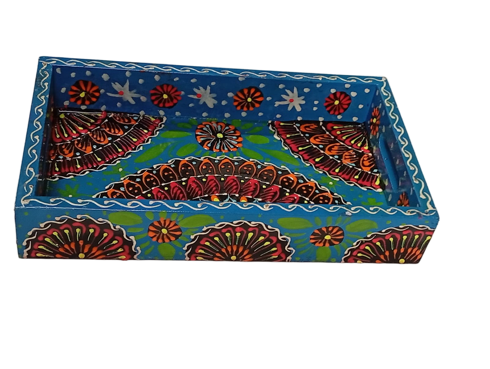 Handcrafted Bundi Decorative Serving Tray – Length: 24 cm × Width: 14 cm - Image 6