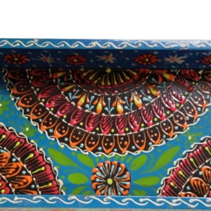 Handcrafted Bundi Decorative Serving Tray – Length: 24 cm × Width: 14 cm
