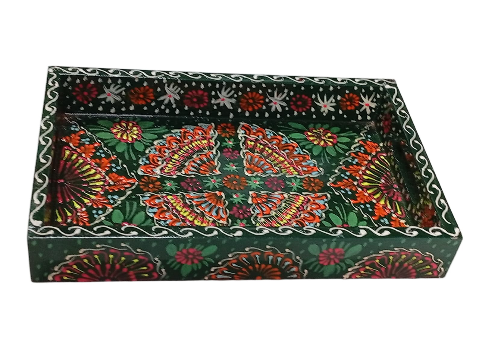 Handcrafted Bundi Decorative Serving Tray – Length: 24 cm × Width: 14 cm - Image 6