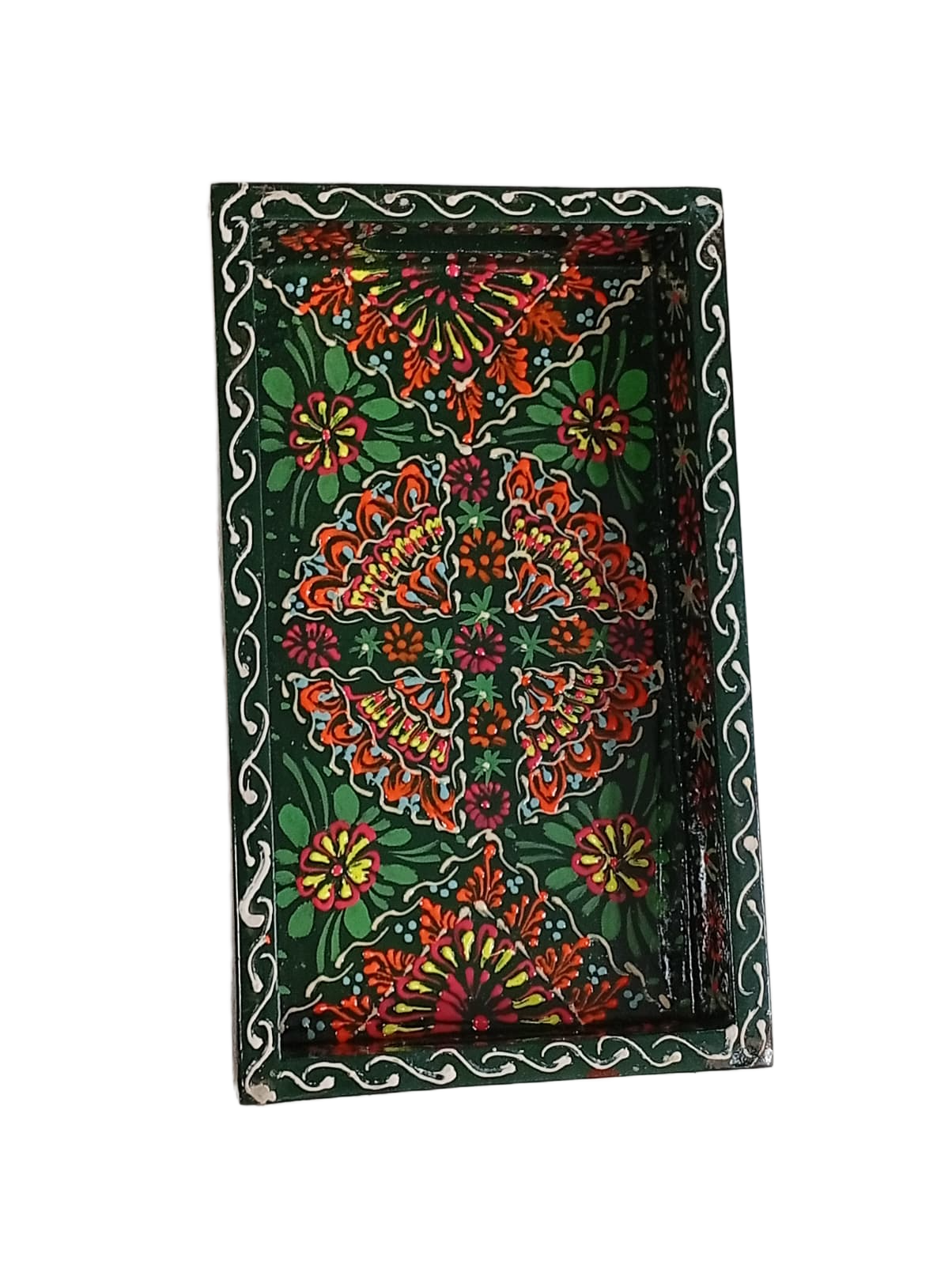 Handcrafted Bundi Decorative Serving Tray – Length: 24 cm × Width: 14 cm - Image 4