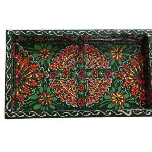Handcrafted Bundi Decorative Serving Tray – Length: 24 cm × Width: 14 cm