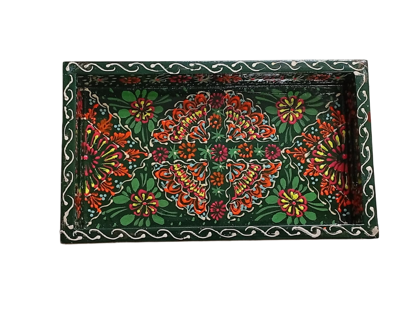 Handcrafted Bundi Decorative Serving Tray – Length: 24 cm × Width: 14 cm - Image 2