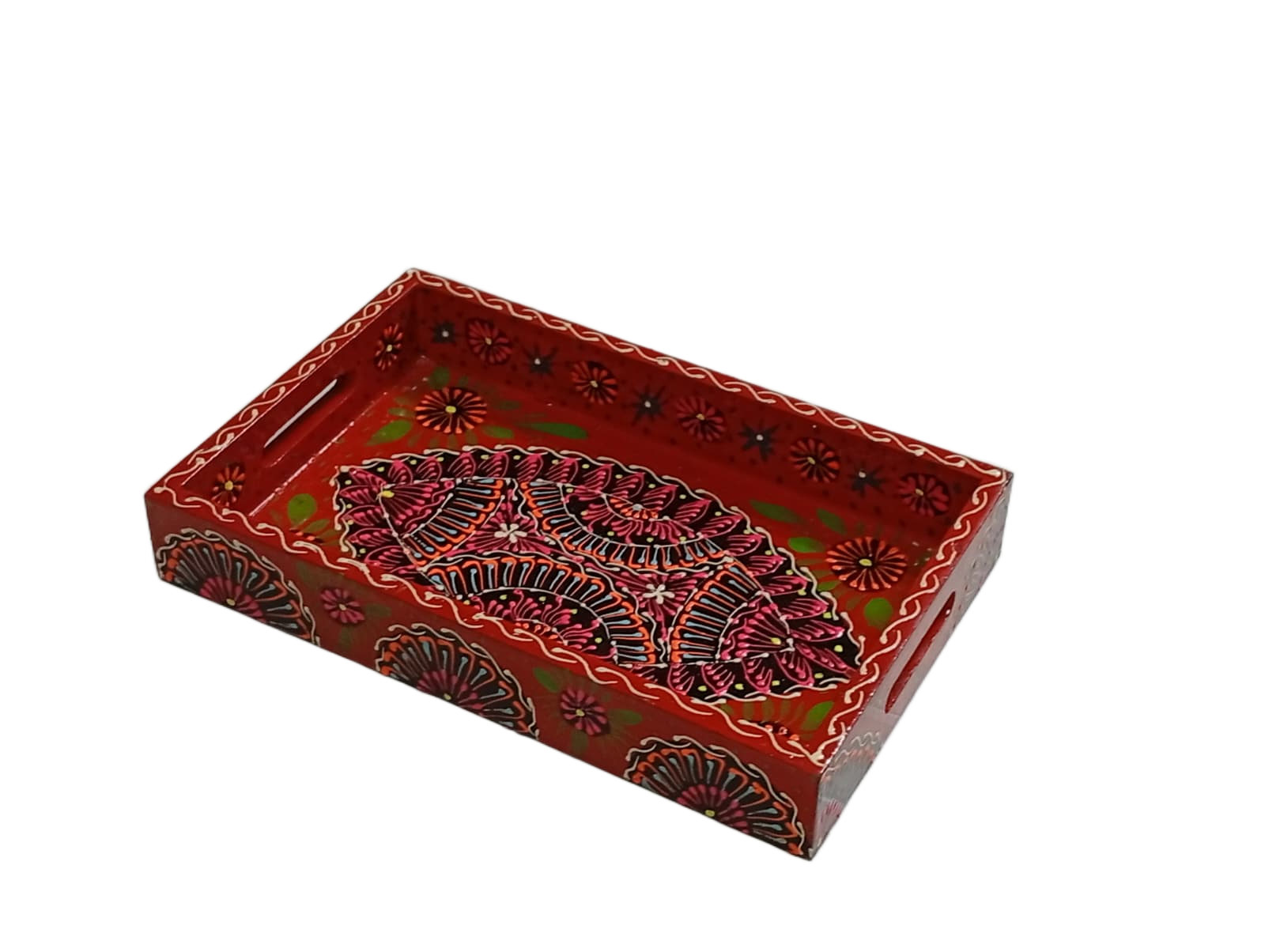 Handcrafted Bundi Decorative Serving Tray – Length: 24 cm × Width: 14 cm - Image 7