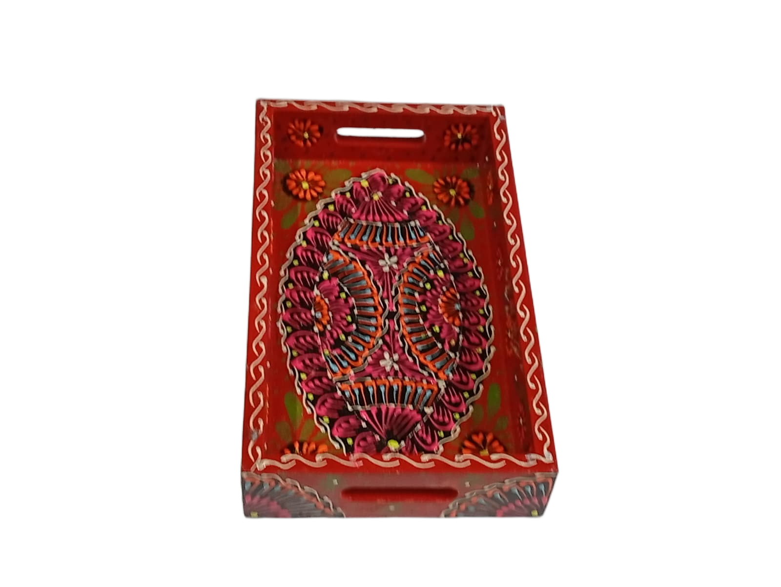 Handcrafted Bundi Decorative Serving Tray – Length: 24 cm × Width: 14 cm - Image 5