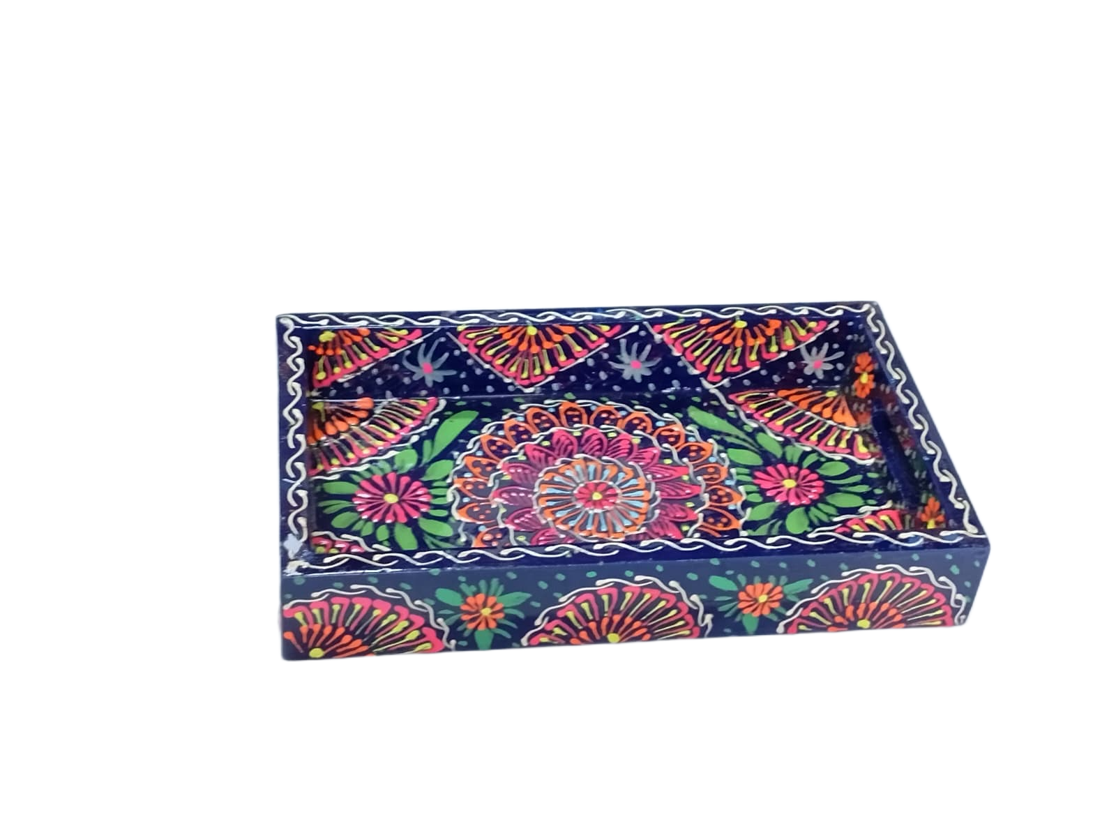 Handcrafted Bundi Decorative Serving Tray – Length: 24 cm × Width: 14 cm - Image 6