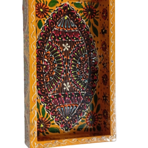Handcrafted Bundi Decorative Serving Tray – Length: 24 cm × Width: 14 cm