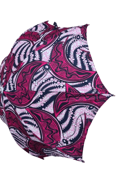African Wax Print Umbrella - Image 4