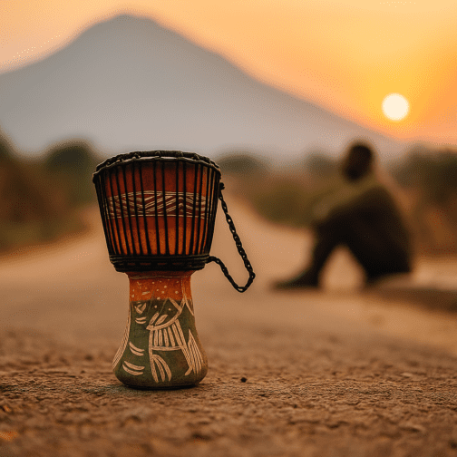 Drum (Djembe) Size Height 24cm X Top Diameter 14cm - Image 2