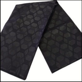 African Black Embossed cloth 6 Yard