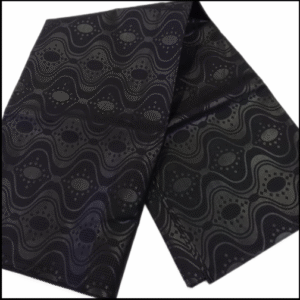 African Black Embossed cloth 6 Yard