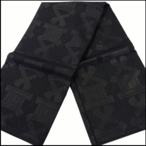 African Black Embossed cloth 6 Yard