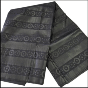 African Black Embossed cloth 6 Yard