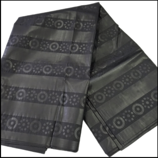 African Black Embossed cloth 6 Yard
