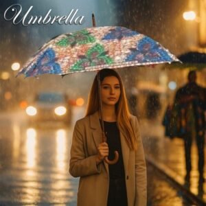 African Wax Print Umbrella