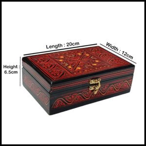 Naqsheen Jewellery Box Size (L-20cm, W-12cm, H-6.5cm)