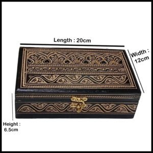 Naqsheen Jewellery Box Size (L-20cm, W-12cm, H-6.5cm)