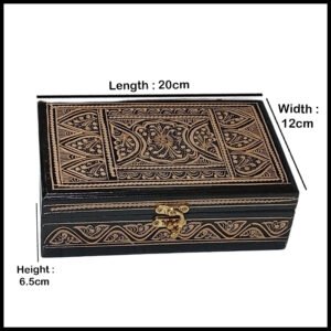 Naqsheen Jewellery Box Size (L-20cm, W-12cm, H-6.5cm)