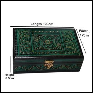 Naqsheen Jewellery Box Size (L-20cm, W-12cm, H-6.5cm)