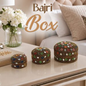 Handcrafted Decorative Bajri Box – Set of 3