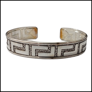 Handcrafted Traditional Floral Engraved Metal Cuff Bracelet