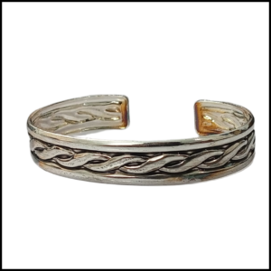 Handcrafted Traditional Floral Engraved Metal Cuff Bracelet