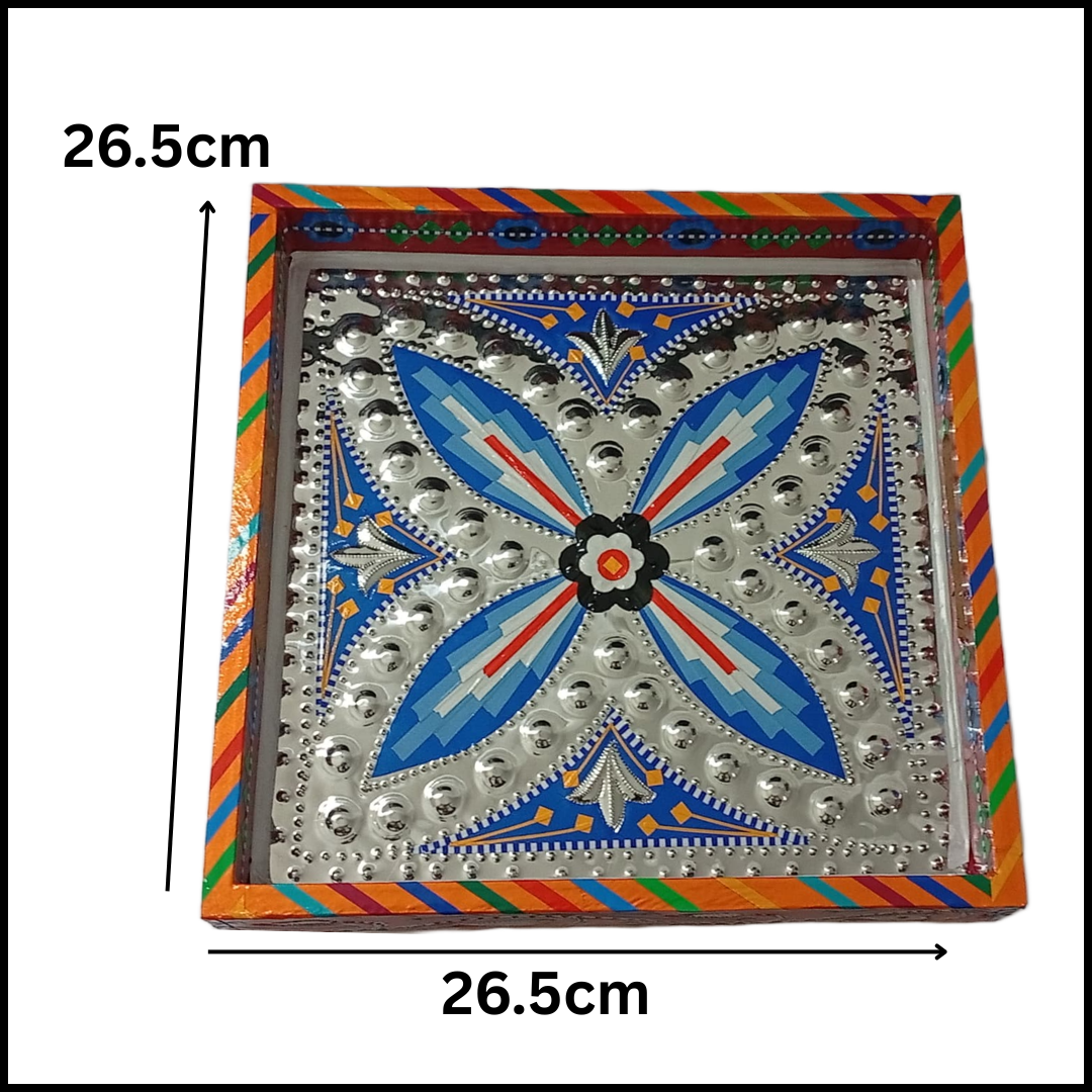 Chamakpatti Handmade Square Tray (26.5x26.5cm)