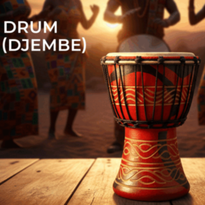Drum (Djembe) Size Height 26cm X Top Diameter 17cm