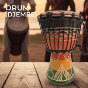 Drum (Djembe) Size Height 26cm X Top Diameter 17cm