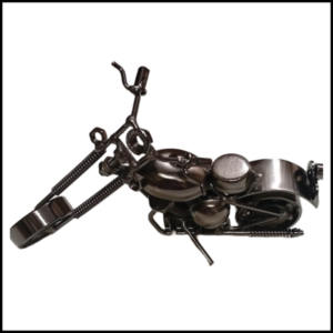 Handcrafted Vintage Metal Motorcycle size : 15cm