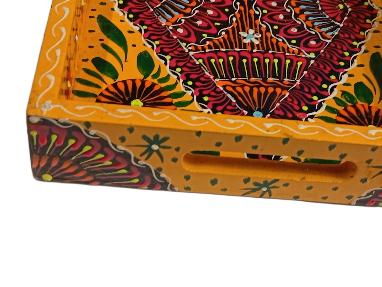 Handcrafted Bundi Decorative Serving Tray – Length: 30 cm × Width: 20 cm - Image 4