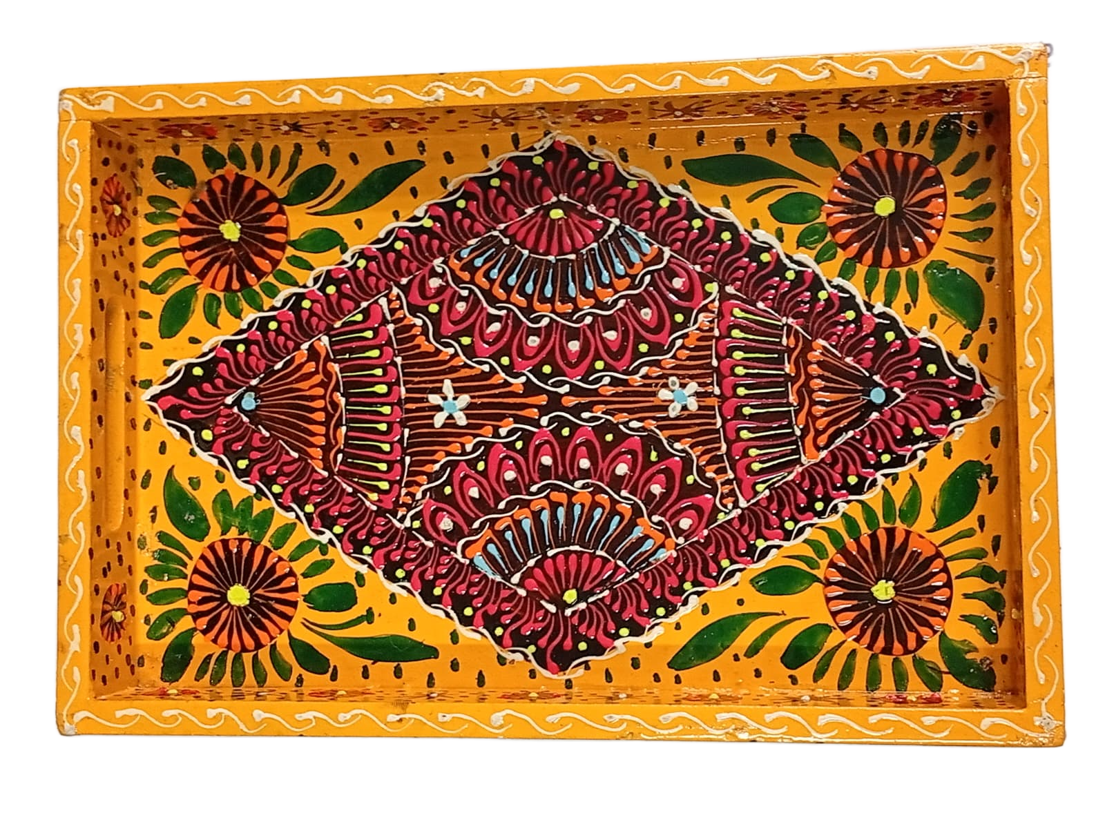 Handcrafted Bundi Decorative Serving Tray – Length: 30 cm × Width: 20 cm - Image 5