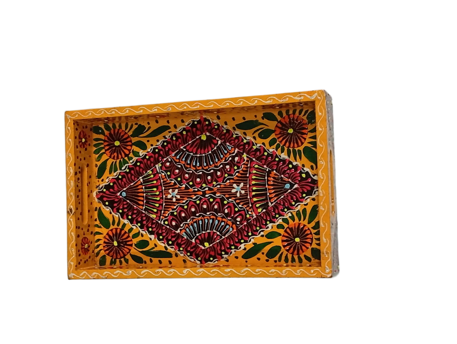 Handcrafted Bundi Decorative Serving Tray – Length: 27 cm × Width: 17 cm - Image 6