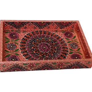 Handcrafted Bundi Decorative Serving Tray – Length: 30 cm × Width: 20 cm