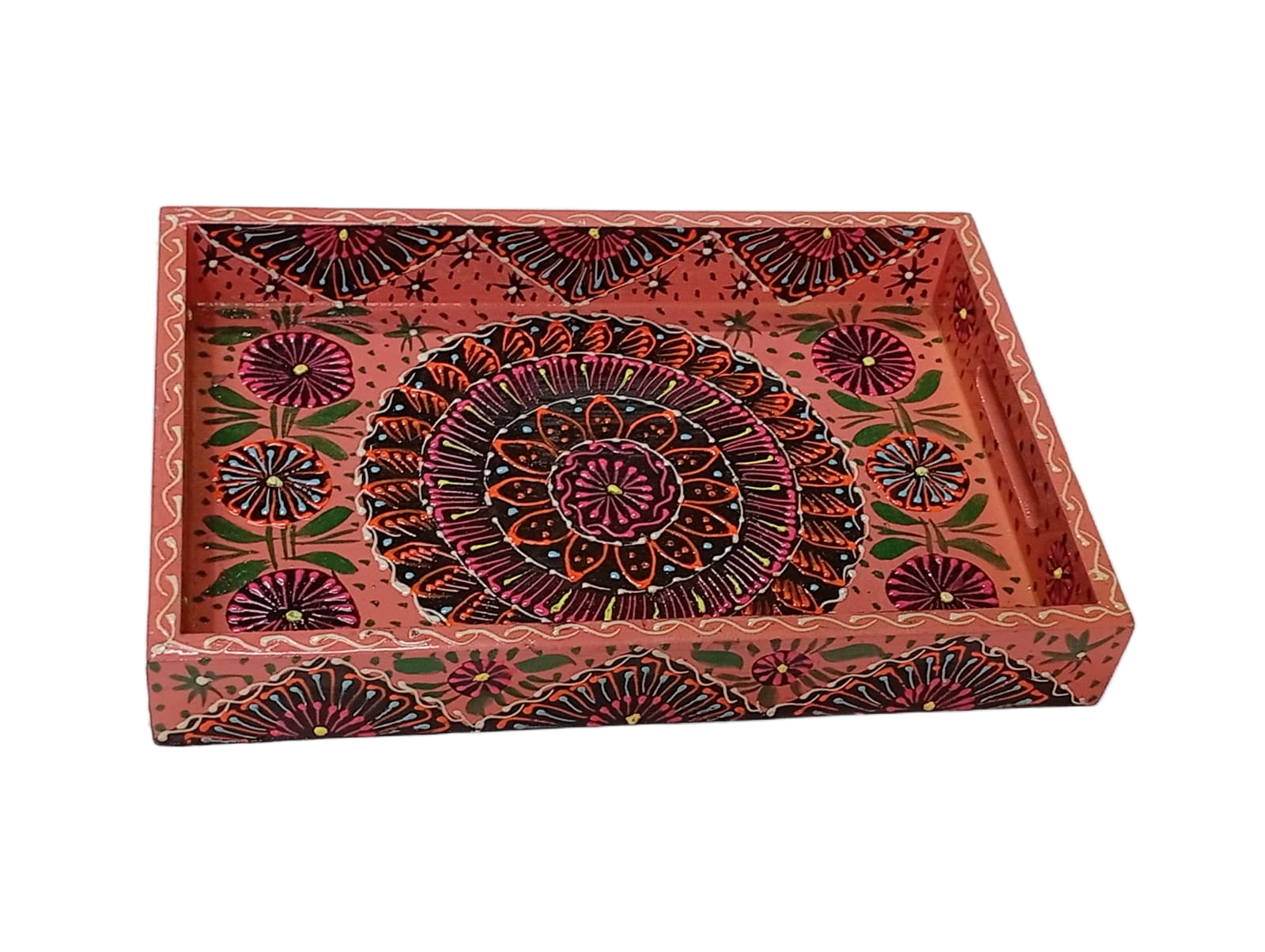 Handcrafted Bundi Decorative Serving Tray – Length: 30 cm × Width: 20 cm - Image 2