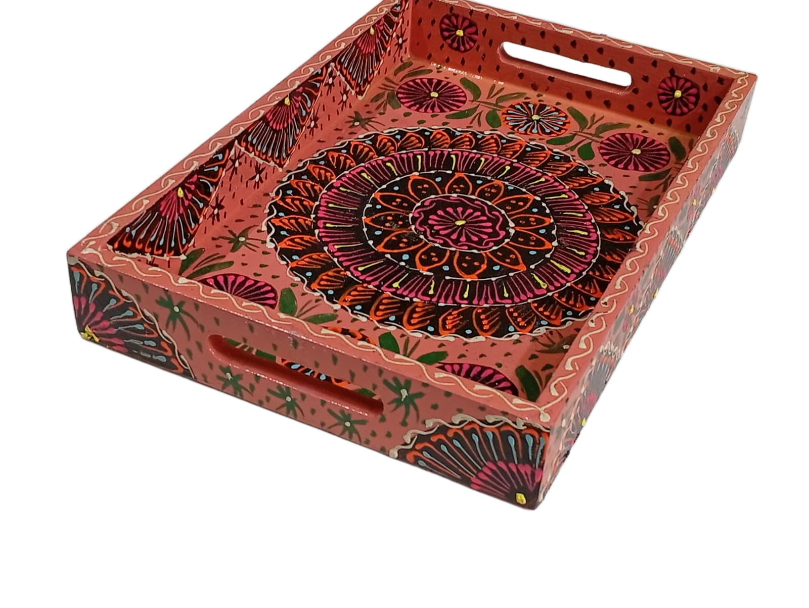 Handcrafted Bundi Decorative Serving Tray – Length: 30 cm × Width: 20 cm - Image 7