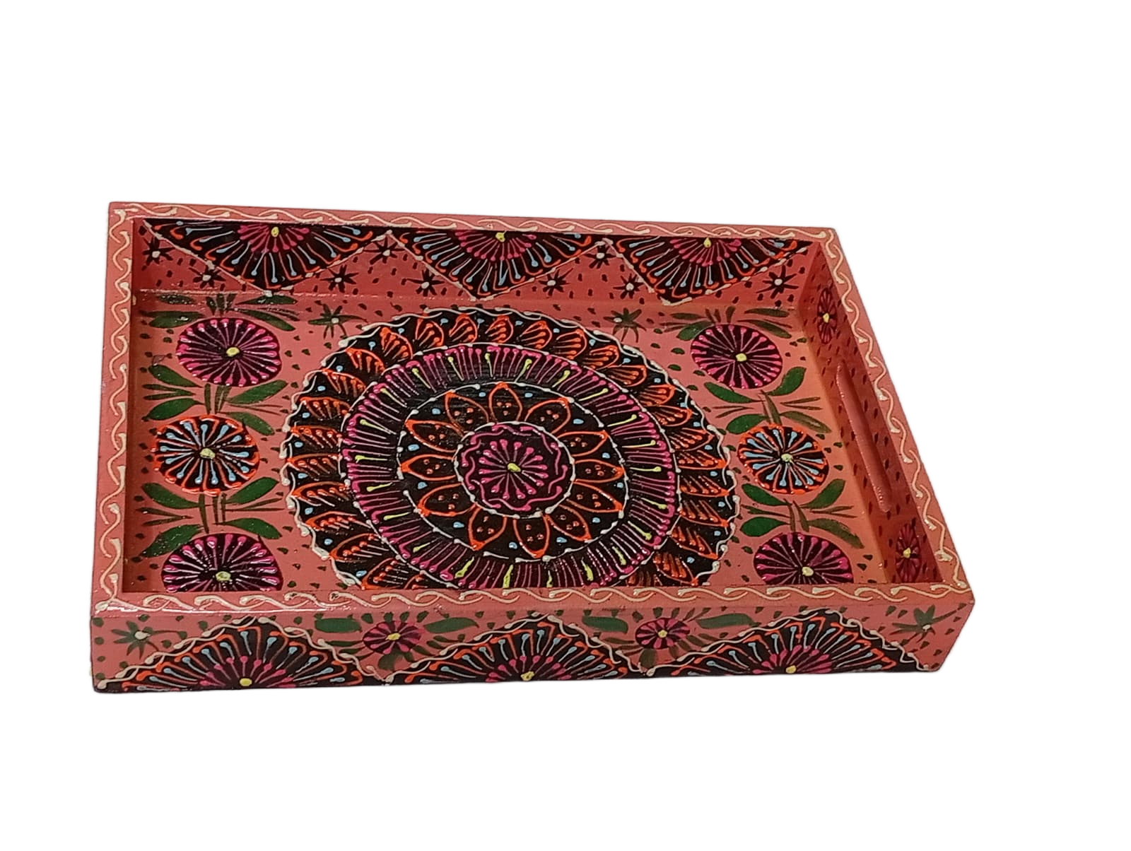 Handcrafted Bundi Decorative Serving Tray – Length: 30 cm × Width: 20 cm - Image 6