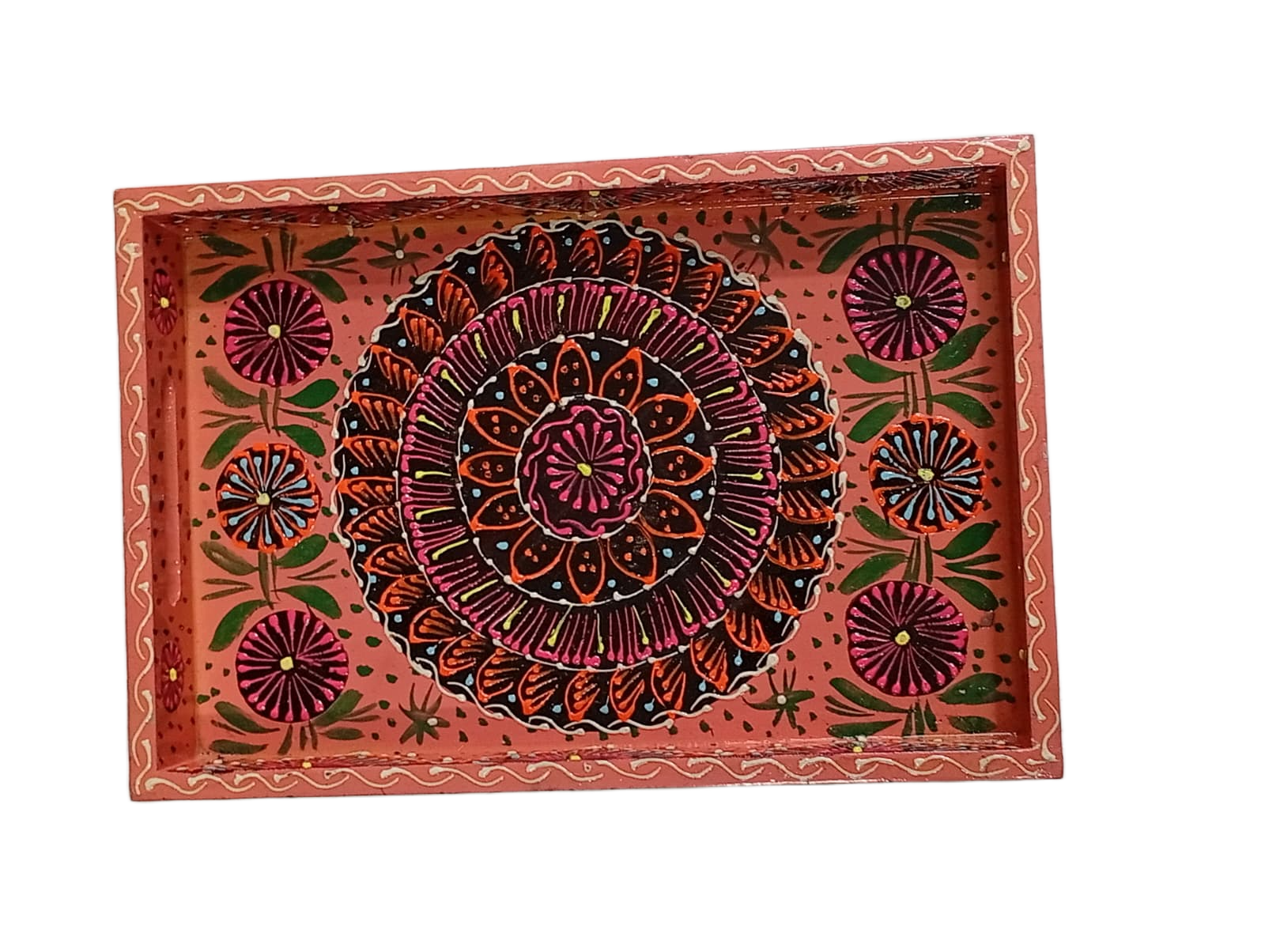 Handcrafted Bundi Decorative Serving Tray – Length: 30 cm × Width: 20 cm - Image 5