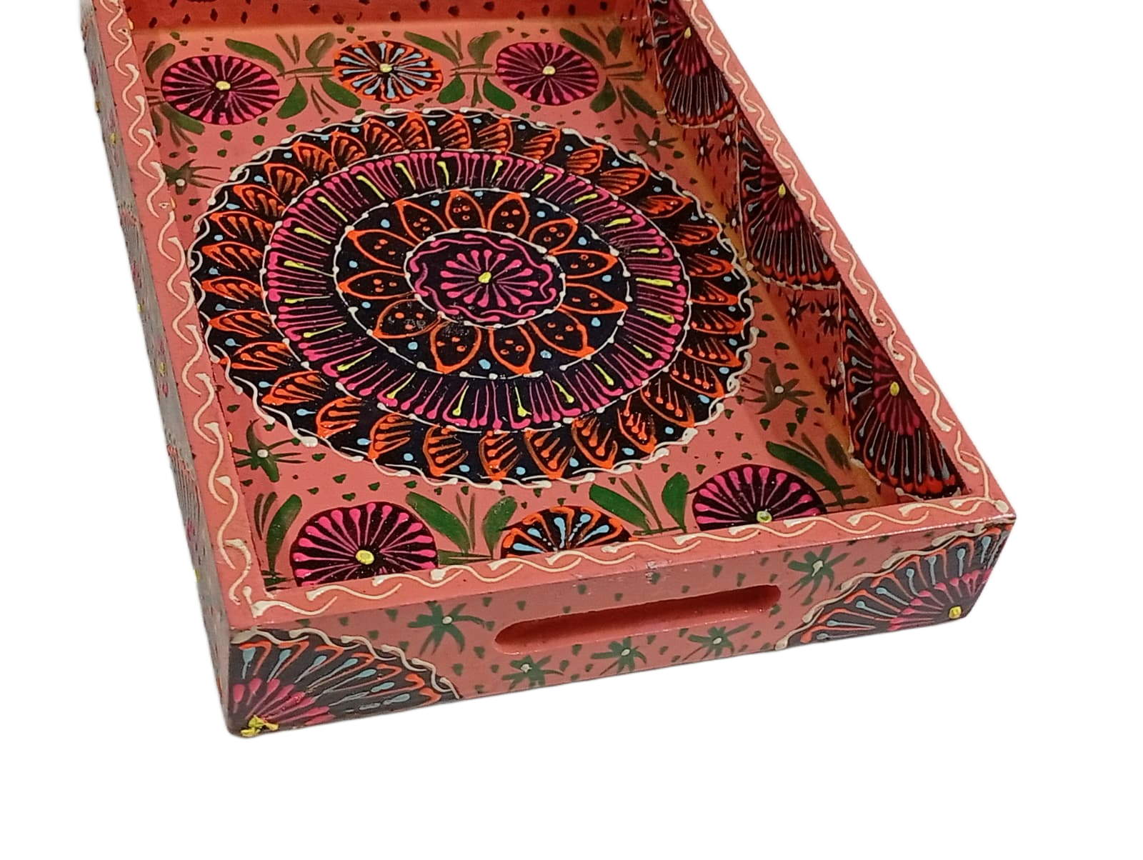 Handcrafted Bundi Decorative Serving Tray – Length: 30 cm × Width: 20 cm - Image 4