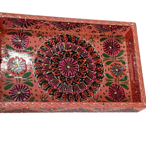 Handcrafted Bundi Decorative Serving Tray – Length: 27 cm × Width: 17 cm